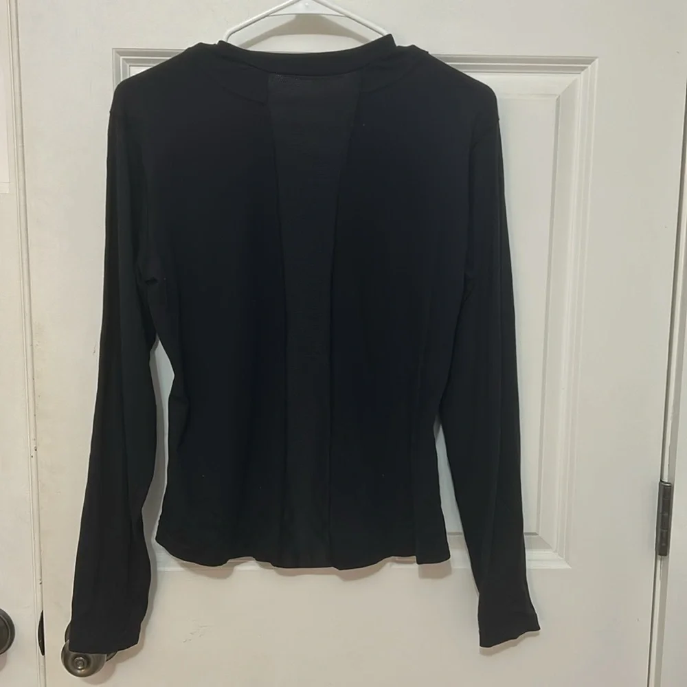 Nike Fit Dry women’s Black Long Sleeve Top size large Crew Neck long sleeve